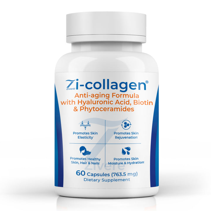 Zi-Collagen marine collagen capsules bottle for skin, hair, and nails support